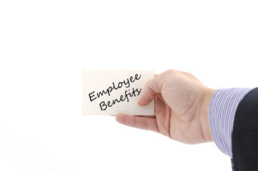 Employee benefits text concept