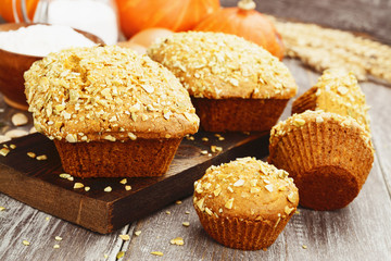 Homemade pumpkin cakes