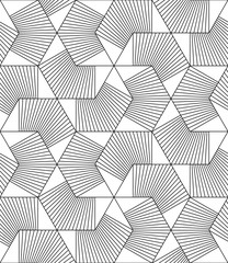 Vector seamless texture. Modern abstract background. Monochrome pattern with geometric figures.