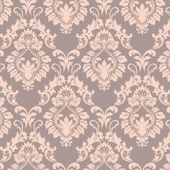 Vector damask pattern ornament. Elegant luxury texture for textile, fabrics or wallpapers backgrounds