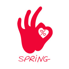 OK Spring. Spring Sale Design. 