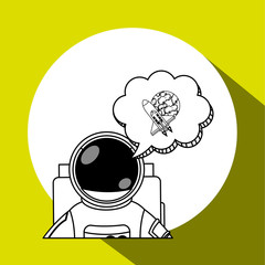 Astronaut sign. space concept. cosmos icon, vector illustration