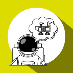 Astronaut sign. space concept. cosmos icon, vector illustration