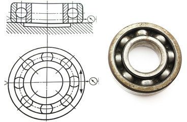 Drawing with the bearing