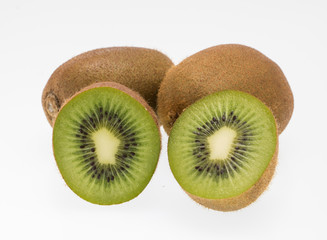Kiwi fruit isolated on white background,