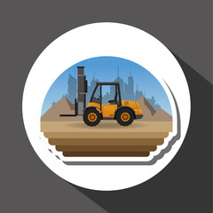 Under construction design. truck concept. repair icon, vector illustration