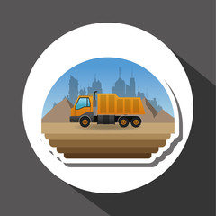 Naklejka premium Under construction design. truck concept. repair icon, vector illustration