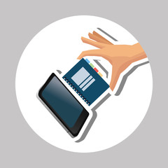 Smartphone design. technology icon. online concept, vector illustration