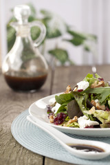 a plate of green salad