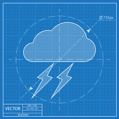 blueprint icon of storm