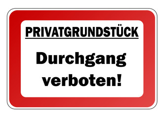 P - Durchgang verboten!