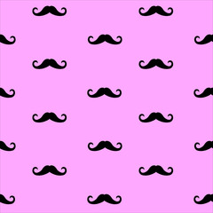 seamless pattern vector mustache pink color