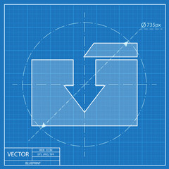 blueprint icon of folder