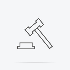 Judge or Auction Hammer Icon