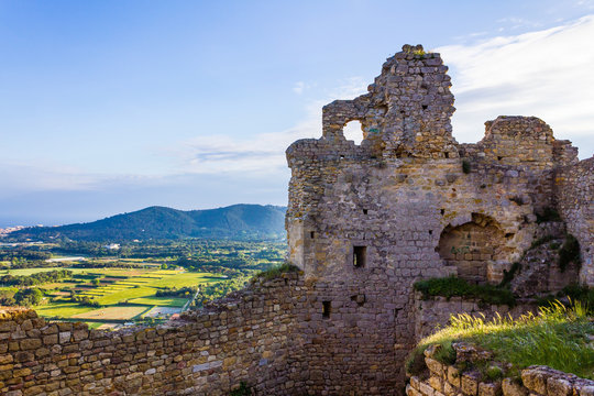 The castle of Palafolls, near the town of Blanes, Spain