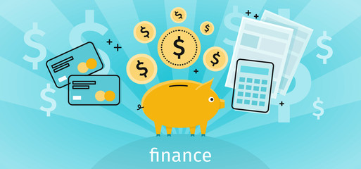 Finance Concept Banner Design Flat