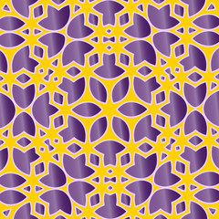 Abstract lace background with yellow-violet design