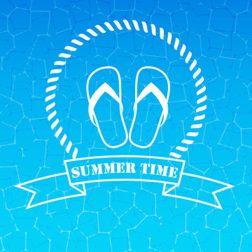Summer time  blue  background