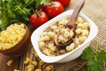 Pasta with minced meat