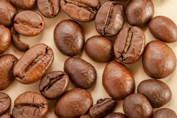 coffee beans on the paper