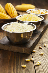 Corn flour, cereals and grains