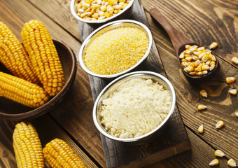 Corn flour, cereals and grains