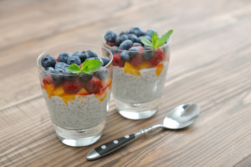 Pudding with chia seeds