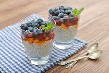 Pudding with chia seeds