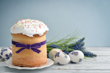 Easter cake on the plate