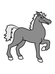 Obraz na płótnie Canvas cool riding horse stallion equestrian comic cartoon