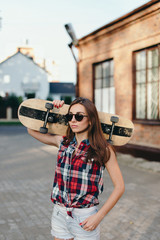 Girl with skateboard