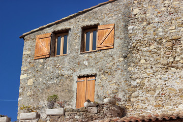 Fototapeta na wymiar Beautiful Mediterranean House Facade in France