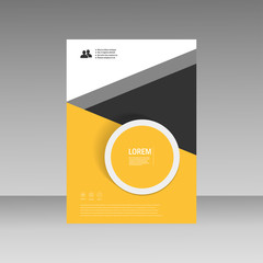 Vector Leaflet Brochure Flyer template A4 size design, annual report, book cover layout design, abstract cover design