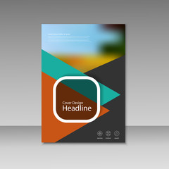 Vector brochure, magazine, cover design, poster template