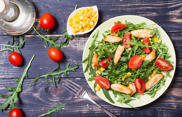 fresh salad with arugula