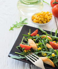 fresh salad with arugula