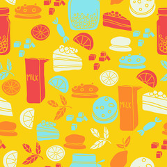 sweets yellow pattern