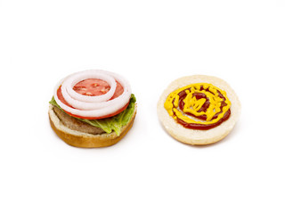 Open Hamburger with Toppings