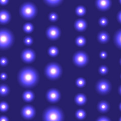 LED lights on blue or violet seamless background