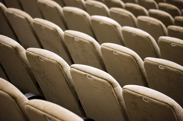 Obraz premium Empty comfortable seats in theater, cinema