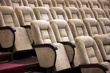 Empty comfortable seats in theater, cinema