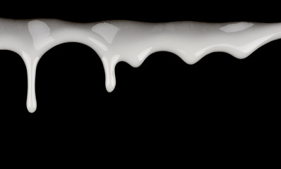 white paint leaking on black background