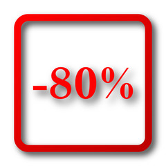 80 percent discount icon