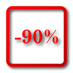 90 percent discount icon