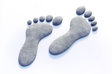 Fuss-Symbole auf Weiß