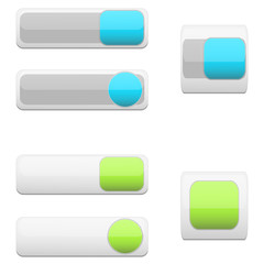 Buttons vector illustration. Gradient buttons.