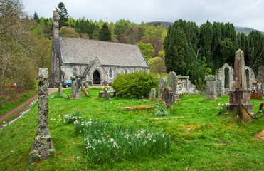 Fototapeta na wymiar Cemetery in Scotland