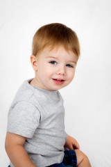 Fototapeta premium Sweet Boy on White Background