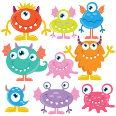 Cute monster vector illustration 