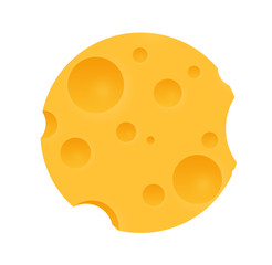 Round Piece of Cheese with Holes